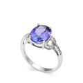 Ring Value Natural Tanzanite 925 Silver Jewelry